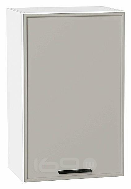 Шкаф верхний с 1-ой дверцей Фрейм Grey Silk Белый 716*450*324