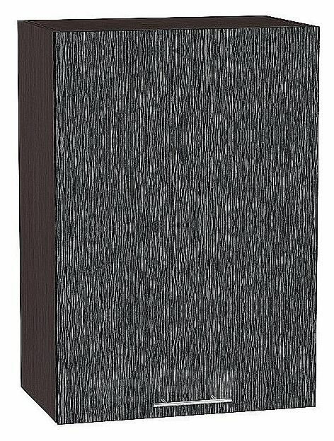 Шкаф верхний с 1-ой дверцей Валерия-М Черный металлик дождь Graphite 920*500*318