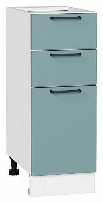 Шкаф нижний с 3-мя ящиками Флэт Grey-green In 2S/Белый 816*300*478