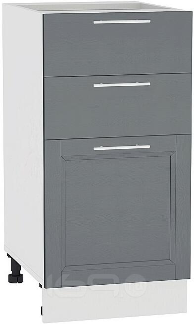 Шкаф нижний с 3-мя ящиками Сканди Н 403 Graphite Softwood-Белый
