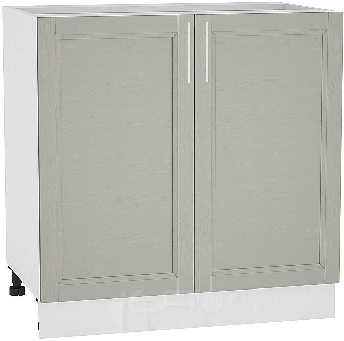 Шкаф нижний с 2-мя дверцами Сканди Н 800 Grey Softwood-Белый