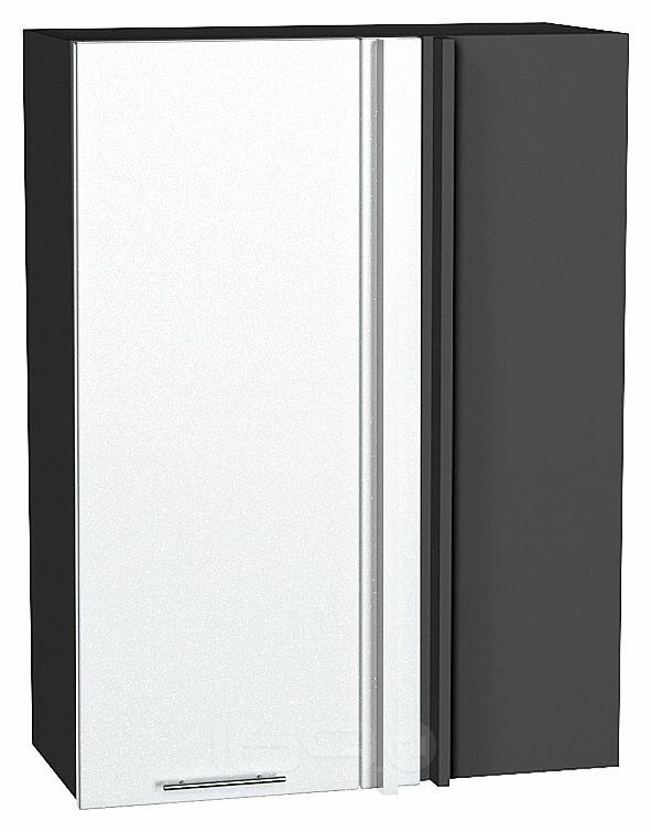 Шкаф верхний прямой угловой Валерия-М Белый металлик Graphite 920*700*345