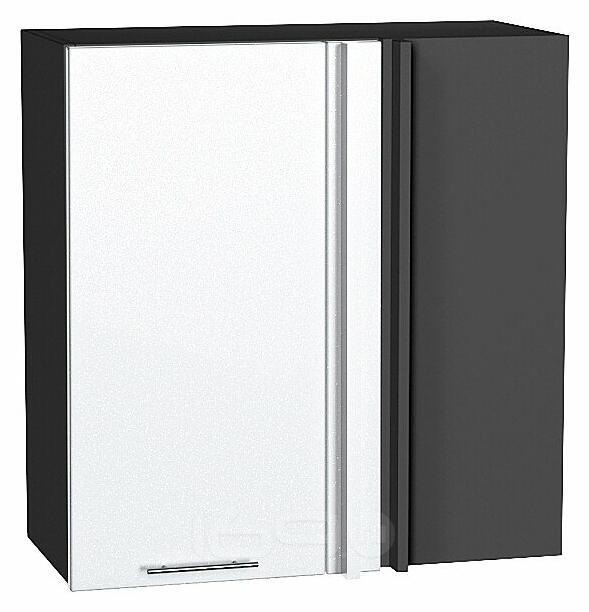 Шкаф верхний прямой угловой Валерия-М Белый металлик Graphite 716*700*345