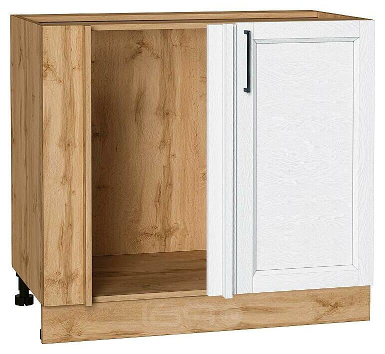 Шкаф нижний угловой Сканди White Silkwood/Дуб Вотан 816*890*480