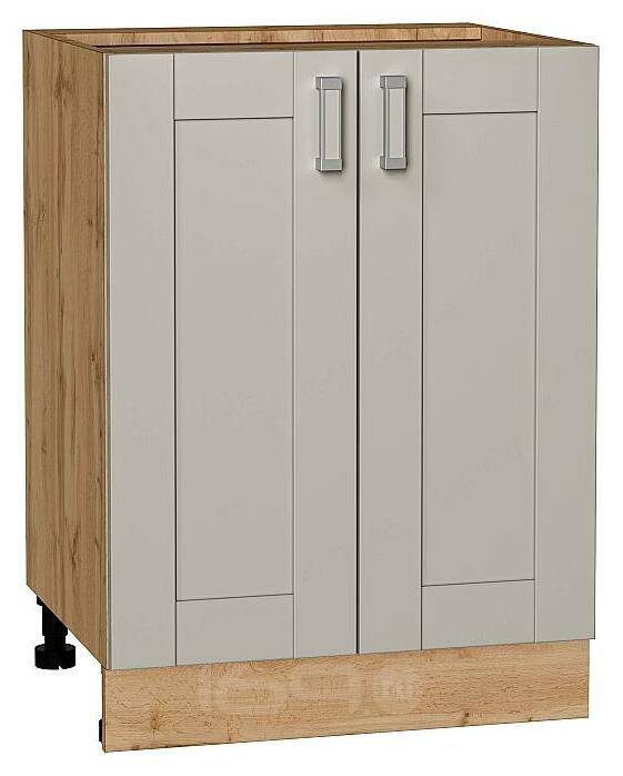 Шкаф нижний с 2-мя дверцами Лофт Grey Silk/Дуб Вотан 816*600*480