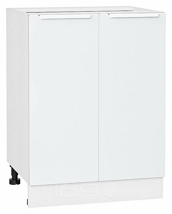 Шкаф нижний с 2-мя дверцами Фьюжн Silky White Белый 816*600*480