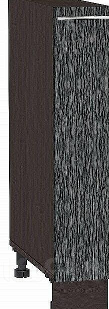 Шкаф нижний бутылочница Валерия-М Черный металлик дождь Graphite 816*150*478