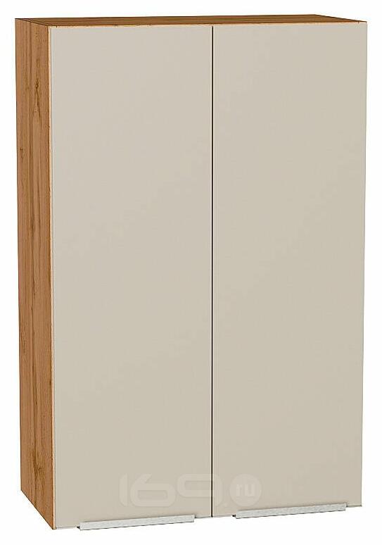 Шкаф верхний с 2-мя дверцами Фьюжн Cream Silk/Дуб Вотан 920*600*320