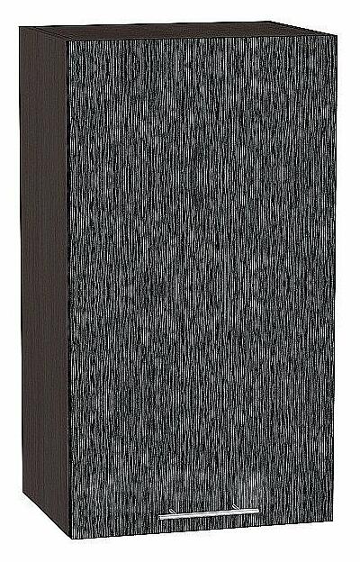 Шкаф верхний с 1-ой дверцей Валерия-М Черный металлик дождь Graphite 920*400*318