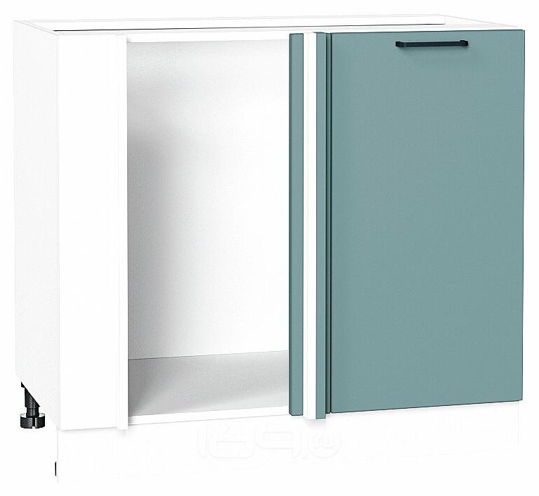 Шкаф нижний угловой Флэт Grey-green In 2S/Белый 816*890*478