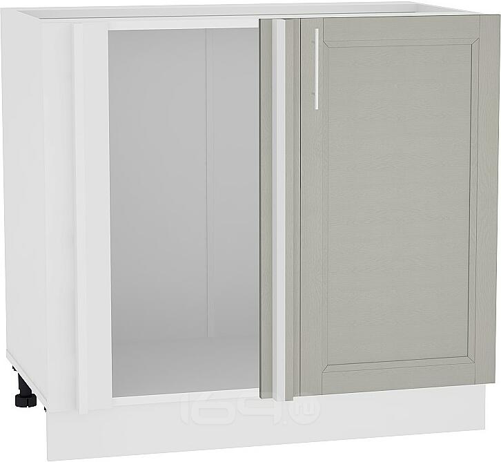 Шкаф нижний угловой Сканди НУ 990М Grey Softwood-Белый