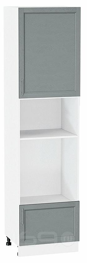 Шкаф пенал с 1-ой дверцей и ящиком под технику Сканди Grey Softwood Белый 2336*600*576