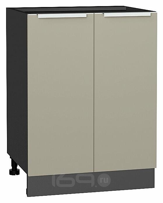 Шкаф нижний с 2-мя дверцами Фьюжн Silky Grey Graphite 816*600*480