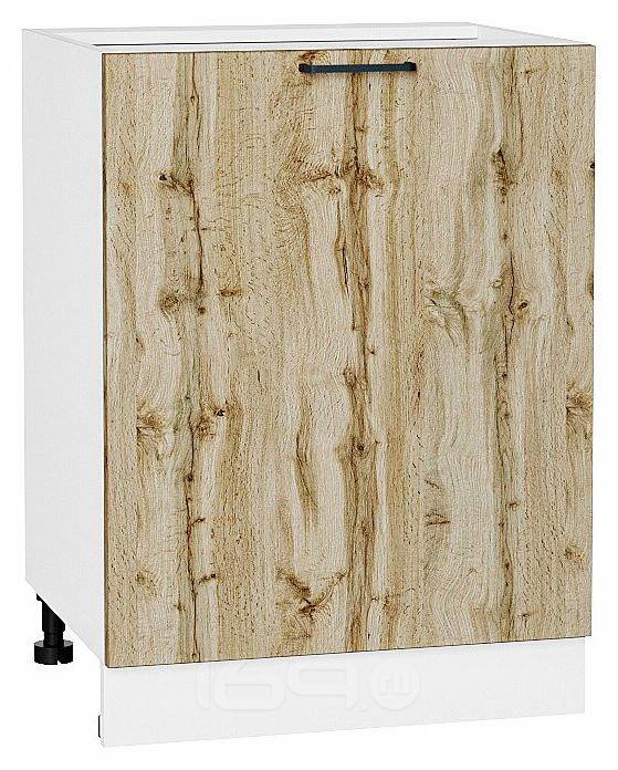 Шкаф нижний с 1-ой дверцей Флэт Wotan Oak 2S/Белый 816*600*478