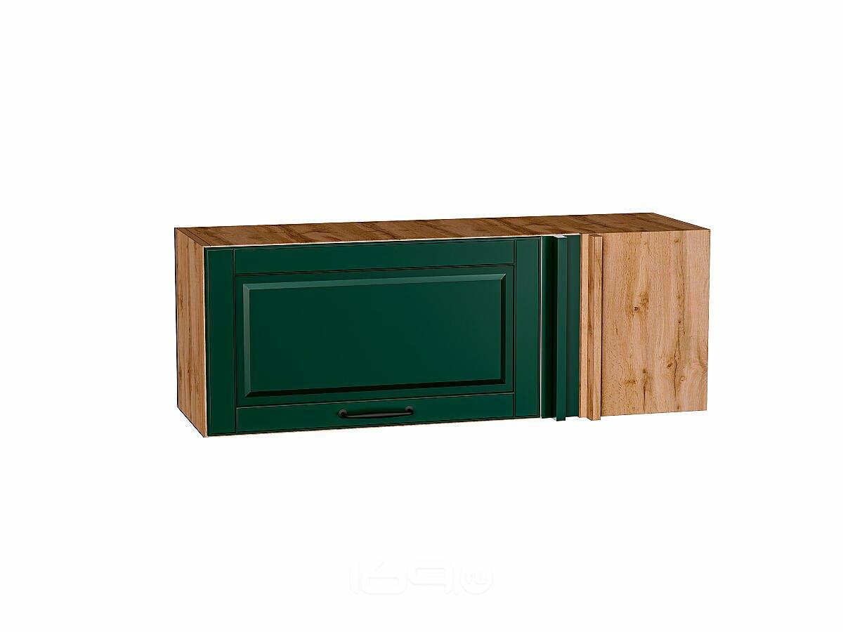 Шкаф верхний прямой угловой горизонтальный Дублин Special Green/Дуб Вотан 358*1000*350
