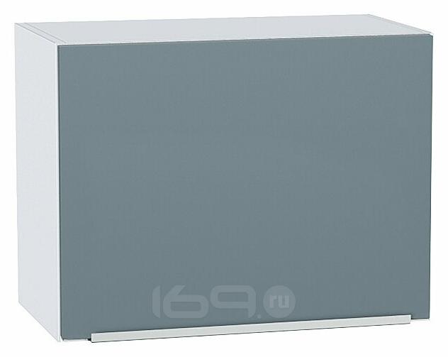 Шкаф верхний горизонтальный Фьюжн Silky Blue Белый 460*600*318