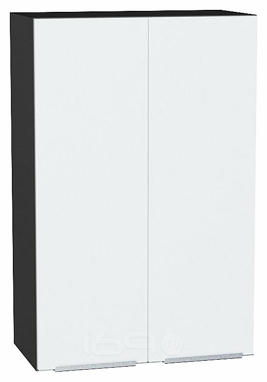 Шкаф верхний с 2-мя дверцами Фьюжн Silky White Graphite 920*600*320