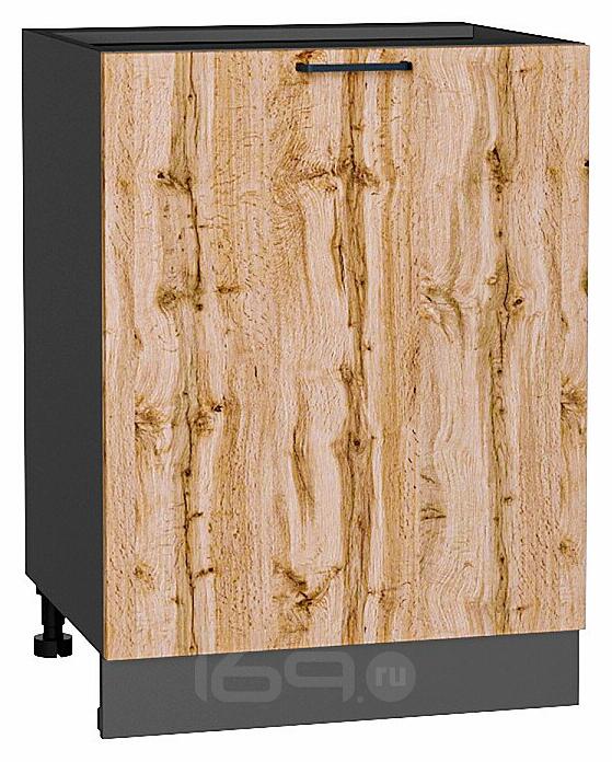 Шкаф нижний с 1-ой дверцей Флэт Wotan Oak 2S/Graphite 816*600*478