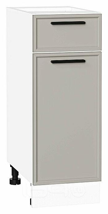 Шкаф нижний с 1-ой дверцей и ящиком Фрейм Grey Silk Белый 816*300*484