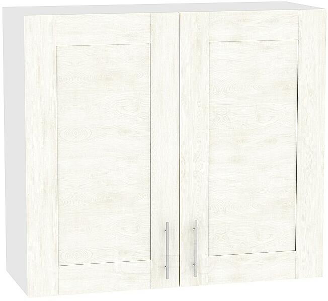 Шкаф верхний с 2-мя дверцами Лофт В 800 Nordic Oak-Белый