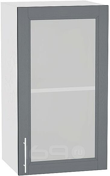 Шкаф верхний с 1-ой остекленной дверцей Сканди В 409 Graphite Softwood-Белый