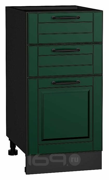 Шкаф нижний с 3-мя ящиками Дублин Special Green/Graphite 816*400*478