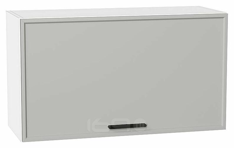 Шкаф верхний горизонтальный Фрейм Grey Silk/Белый 460*800*324