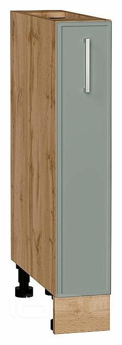 Шкаф нижний бутылочница Квадро Аквамарин/Дуб Вотан 816*150*481