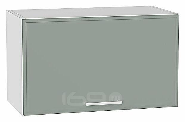 Шкаф верхний горизонтальный Квадро Аквамарин/Белый 358*600*321