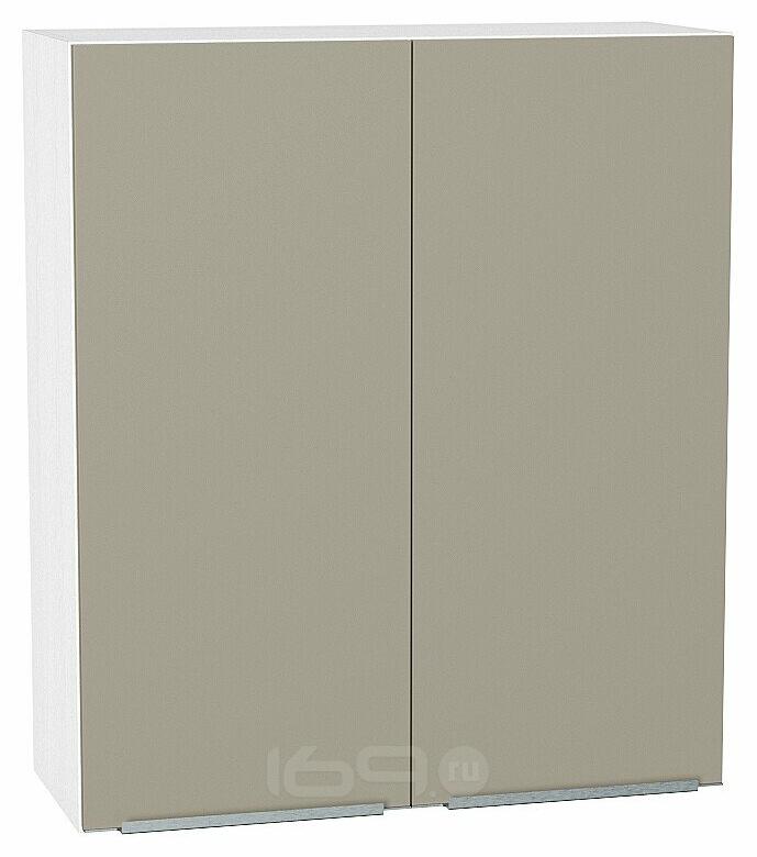 Шкаф верхний с 2-мя дверцами Фьюжн Silky Grey Белый 920*800*320
