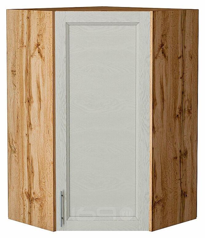 Шкаф верхний угловой Сканди Cappuccino Softwood Дуб Вотан 920*600*600