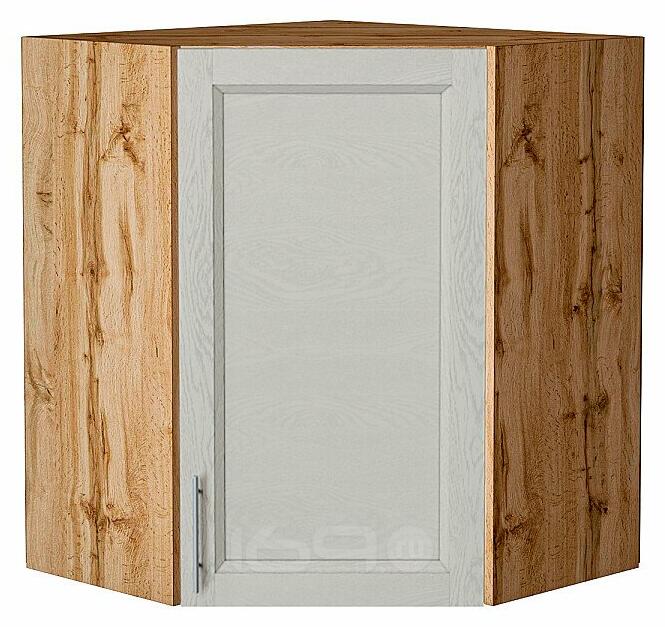 Шкаф верхний угловой Сканди Cappuccino Softwood Дуб Вотан 716*600*600