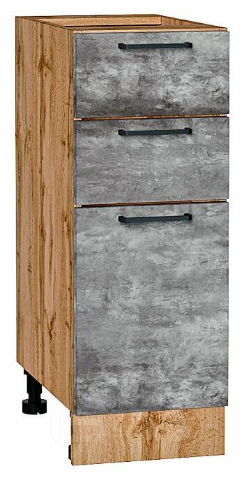 Шкаф нижний с 3-мя ящиками Флэт Temple Stone 2S/Дуб Вотан 816*300*478