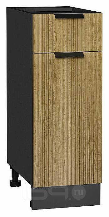 Шкаф нижний с 1-ой дверцей и ящиком Евро Лайн Дуб песочный/Graphite 816*300*478