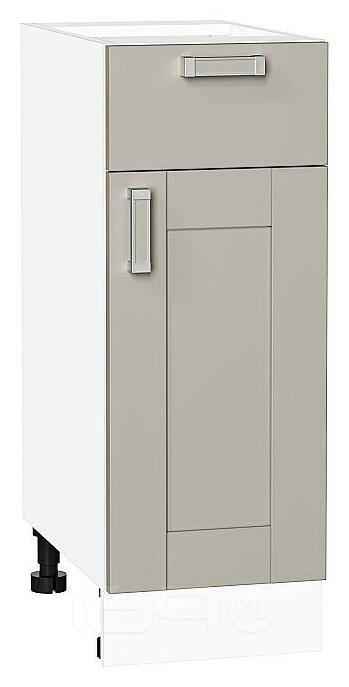 Шкаф нижний с 1-ой дверцей и ящиком Лофт Grey Silk/Белый 816*300*480