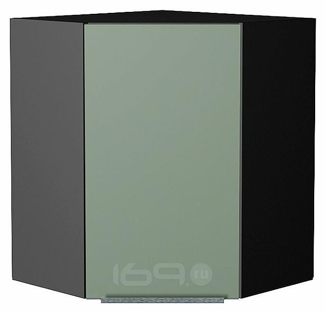 Шкаф верхний угловой Фьюжн Silky Mint Graphite 716*600*600