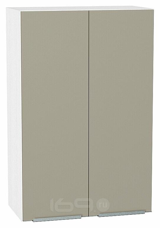 Шкаф верхний с 2-мя дверцами Фьюжн Silky Grey Белый 920*600*320