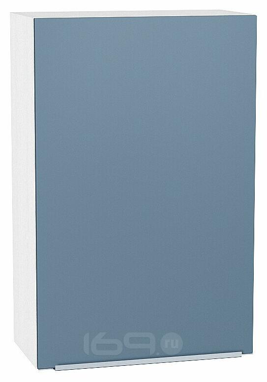 Шкаф верхний с 1-ой дверцей Фьюжн Silky Blue Белый 920*600*320