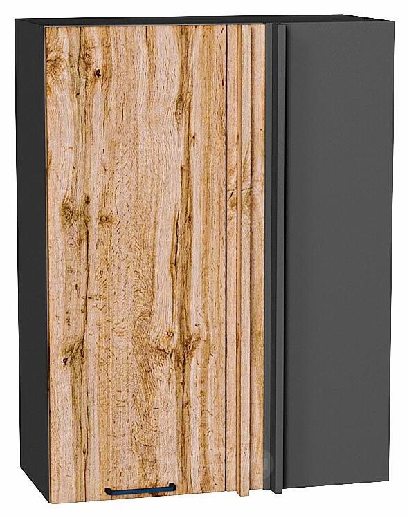 Шкаф верхний прямой угловой Флэт Wotan Oak 2S/Graphite 920*690*345