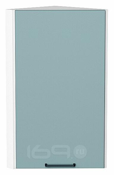 Шкаф верхний торцевой Флэт Grey-green In 2S/Белый 716*300*306