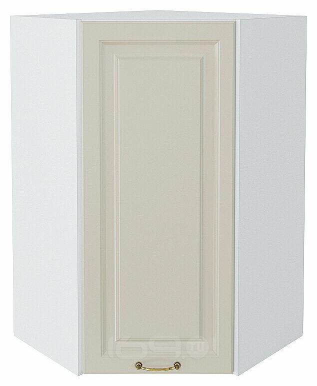 Шкаф верхний угловой Ницца Агат/Белый 920*600*600