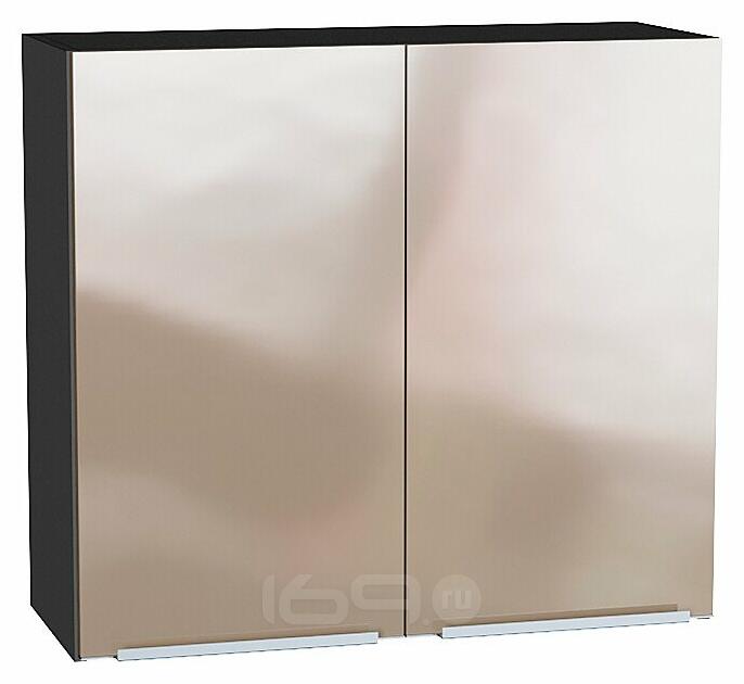 Шкаф верхний с 2-мя дверцами Фьюжн Gallant Graphite 716*800*320