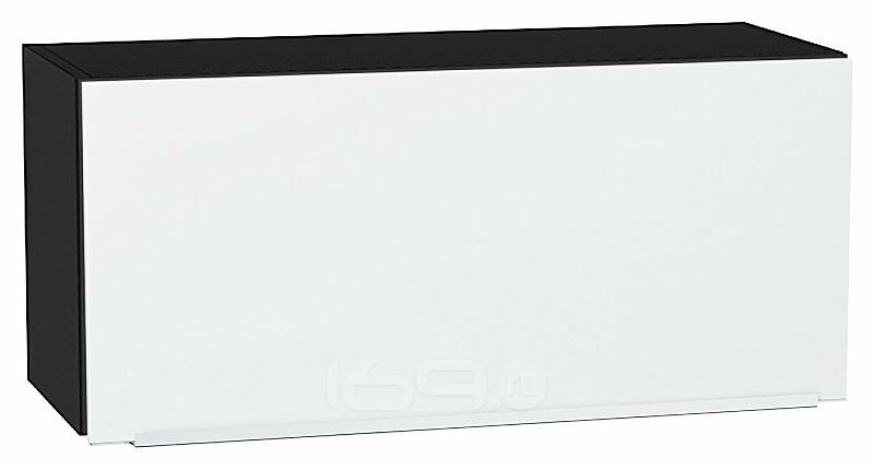 Шкаф верхний горизонтальный Фьюжн Silky White Graphite 358*800*320