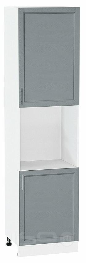Шкаф пенал с 2-мя дверцами под технику Сканди Grey Softwood Белый 2336*600*576