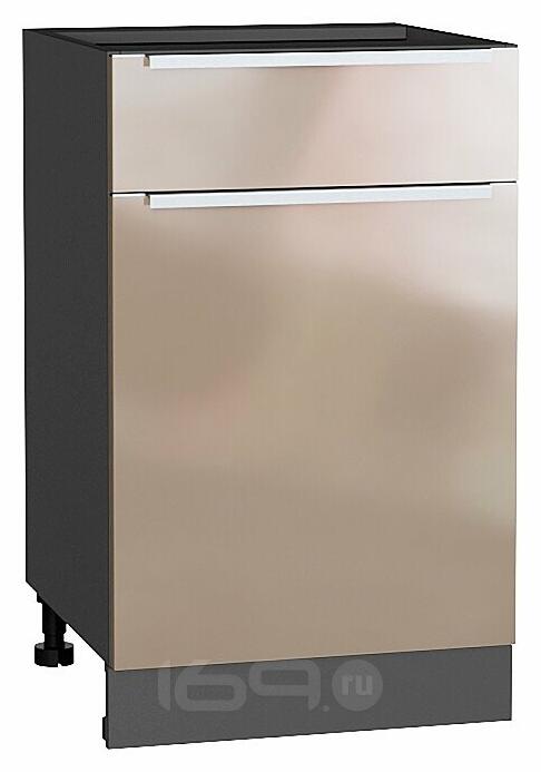 Шкаф нижний с 1-ой дверцей и ящиком Фьюжн Gallant Graphite 816*500*480