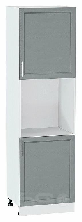 Шкаф пенал с 2-мя дверцами под технику Сканди Grey Softwood Белый 2132*600*576