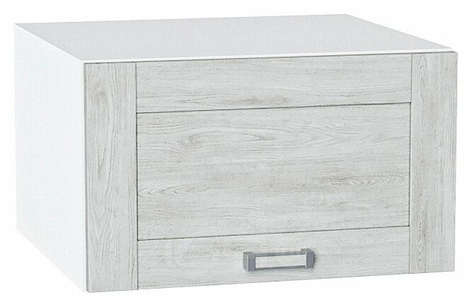 Шкаф верхний горизонтальный глубокий Лофт Nordic Oak/Белый 358*600*576