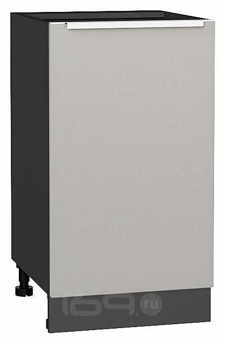 Шкаф нижний с 1-ой дверцей Фьюжн Silky Light Grey Graphite 816*450*480