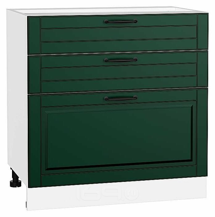 Шкаф нижний с 3-мя ящиками Дублин Special Green/Белый 816*800*478