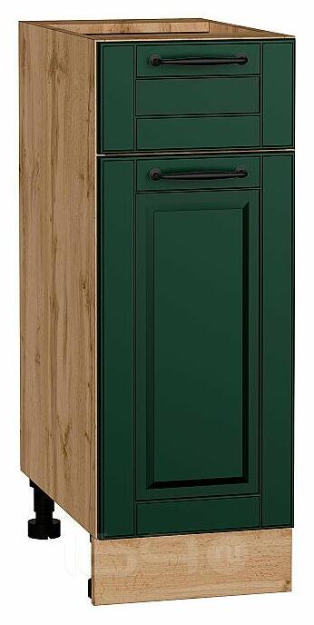 Шкаф нижний с 1-ой дверцей и ящиком Дублин Special Green/Дуб Вотан 816*300*478